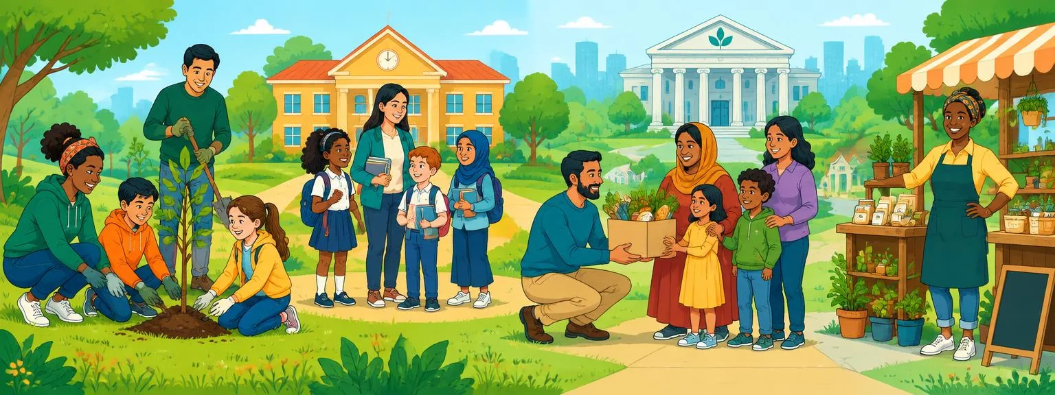 A community supporting schools, families, small businesses, and the environment